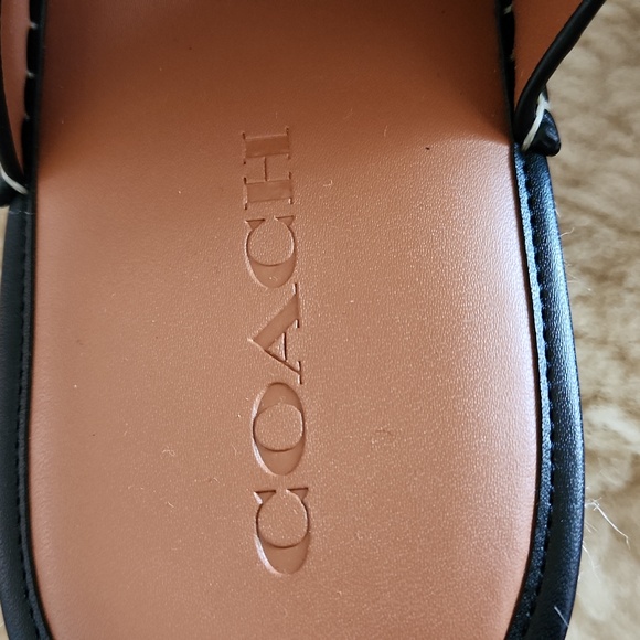 NWT IOB Coach Franca Black Leather Slip-on Espadrilles 🖤💛 - Picture 6 of 16